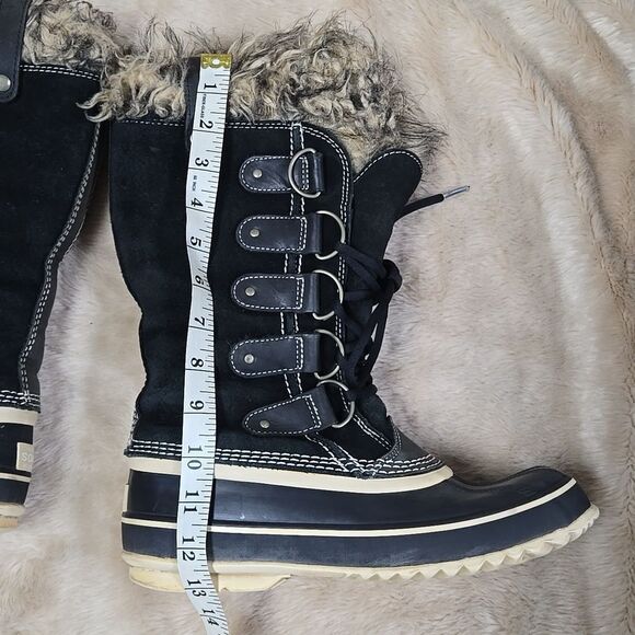SOREL JOAN OF ARCTIC BLACK WINTER BOOTS, SIZE 9 - Picture 11 of 11